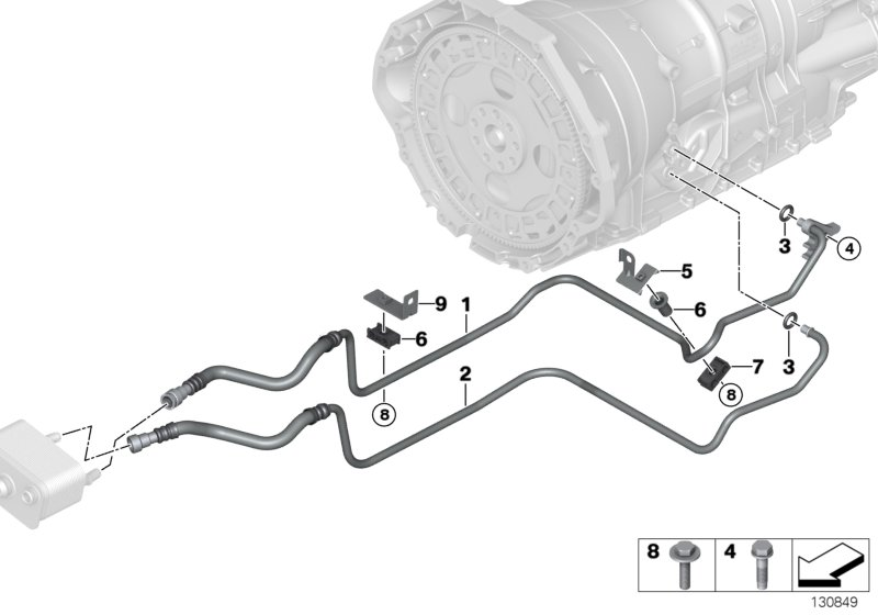 BMW 17227526071 Bracket, Oil Cooler Line