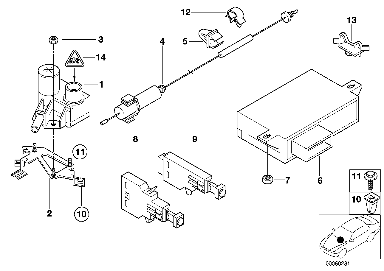 BMW 61138364624 Universal Socket Housing Uncoded