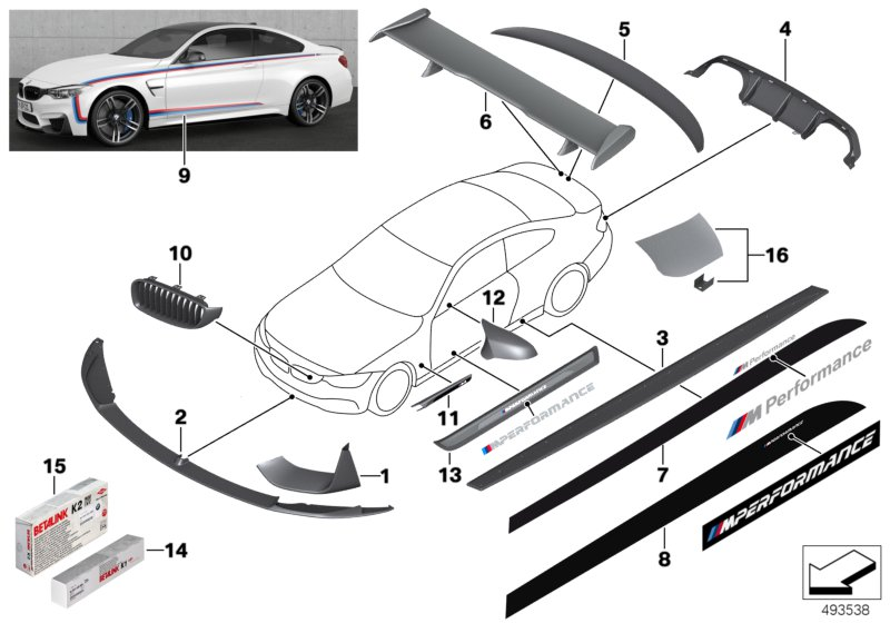 BMW 51142351120 Foil, Motorsport Strip, Left / Right