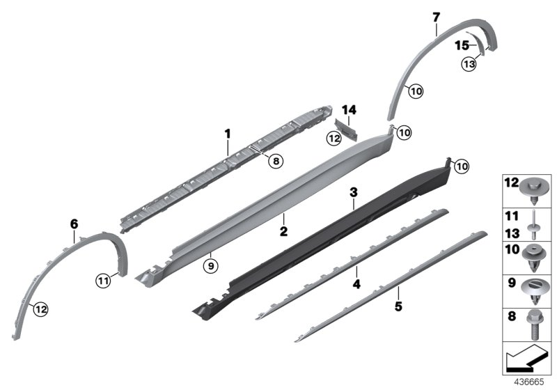 BMW 51777428491 Trim Strip, Side Sill, Left