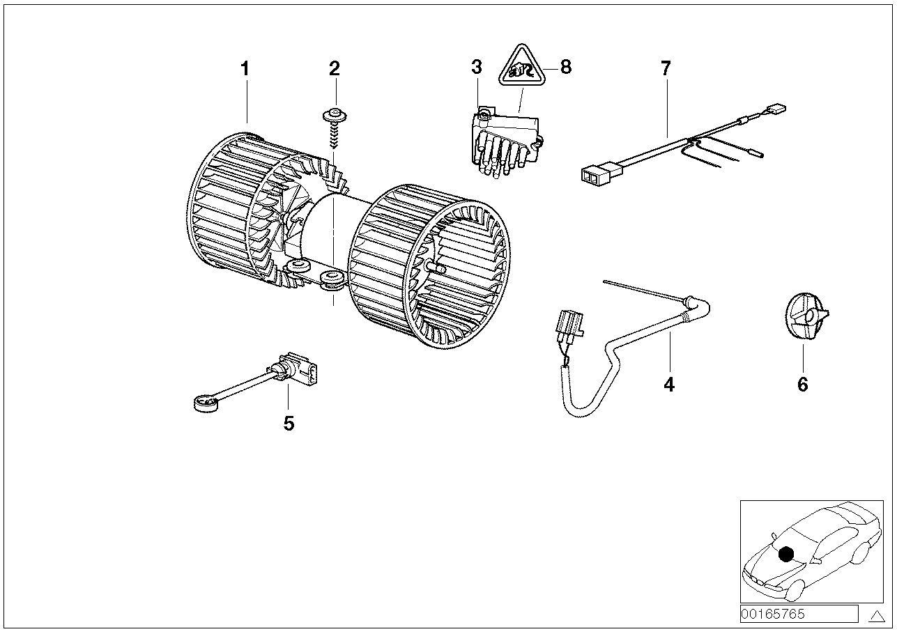 BMW 64116972109 Repair Kit, Evaporator Sensor 64116972109 BMW Repair Kit, Evaporator Sensor