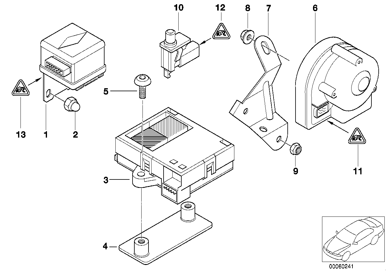 BMW 61138352316 Universal Socket Housing Uncoded