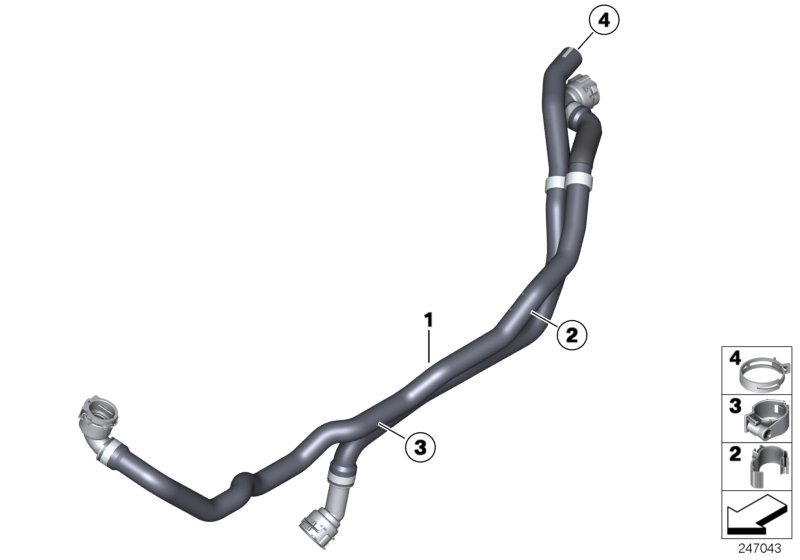 BMW 64219239779 Heater Hose