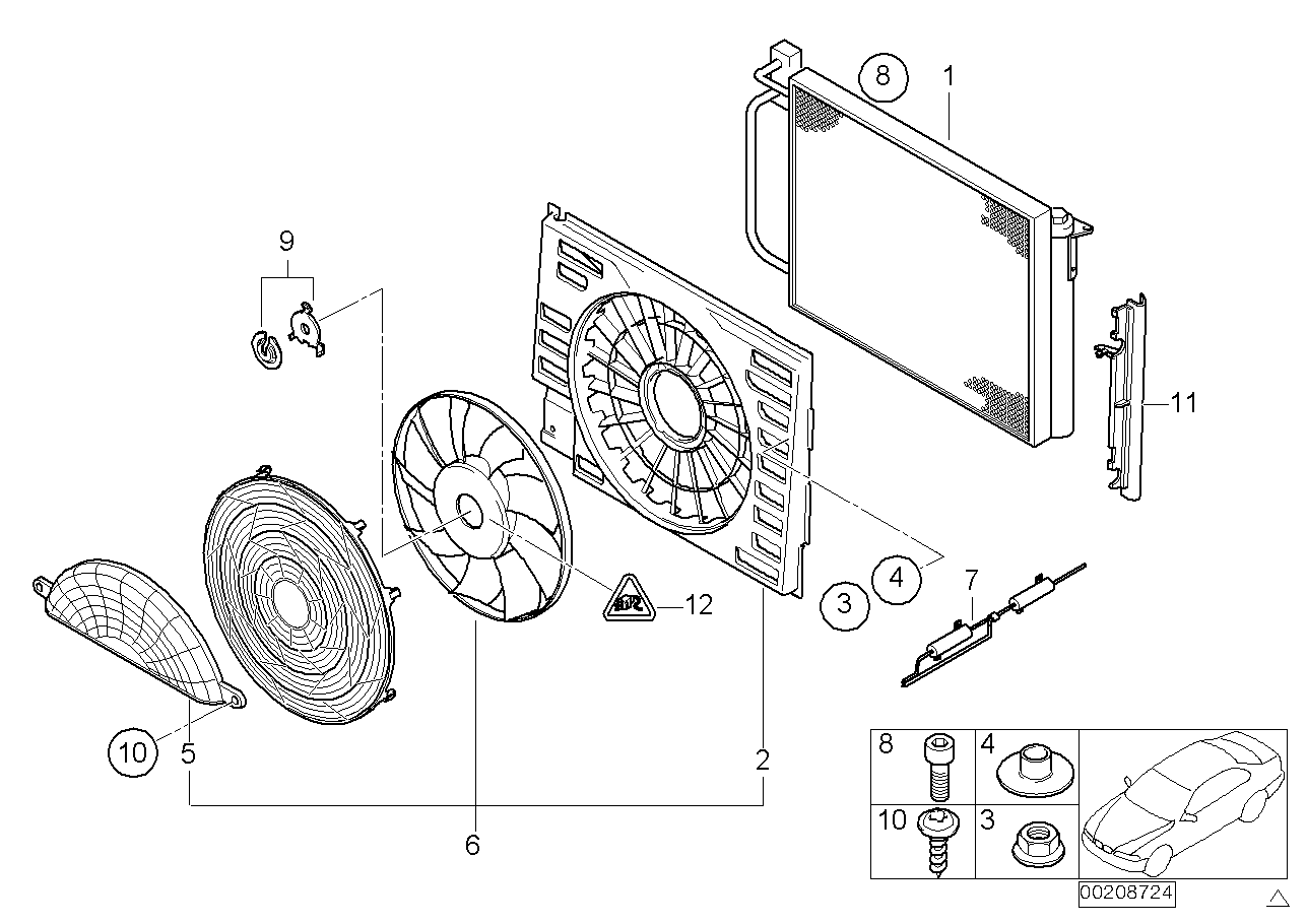 BMW 61138367076 Universal Socket Housing Uncoded