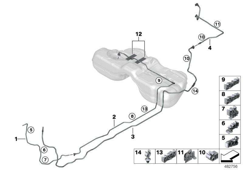 BMW 16127440397 SCAVENGE AIR LINE