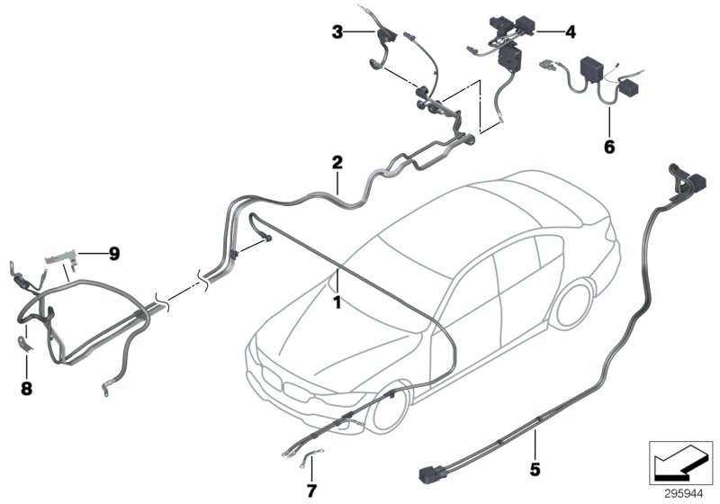 BMW 61129289182 GROUND WIRE EME - ELECTRIC M