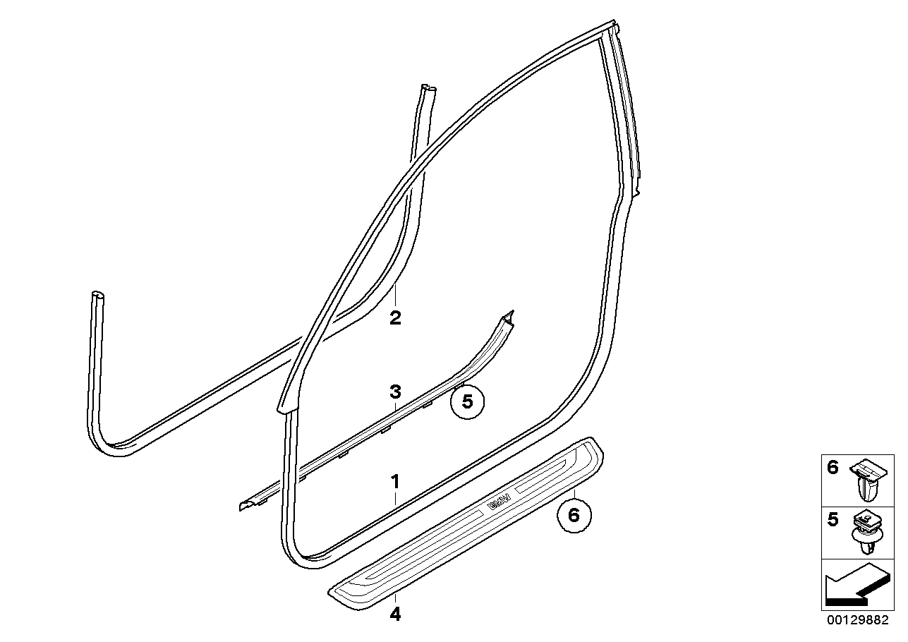 BMW 51767176600 Seal, Door