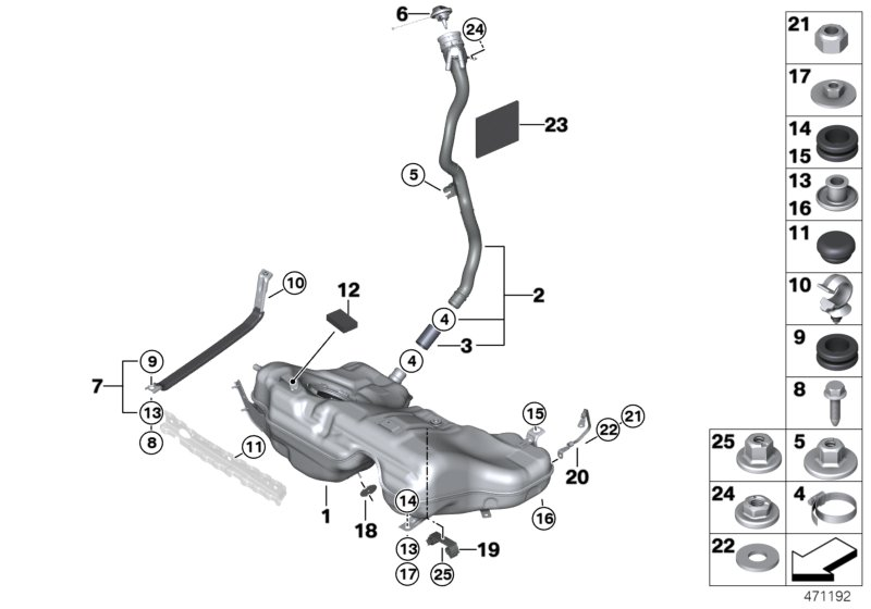 BMW 16117482906 Filler Cap