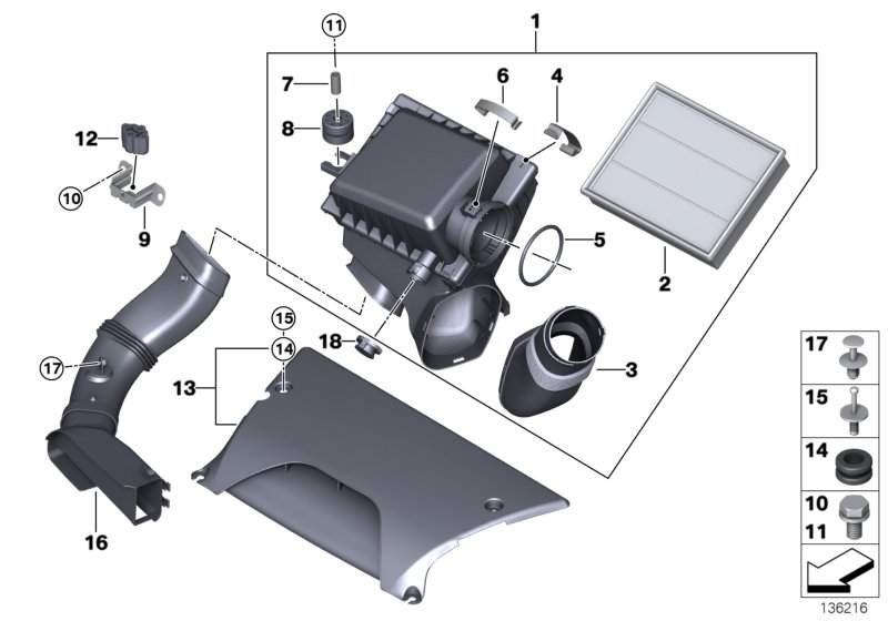 BMW 13717529749 Air Channel