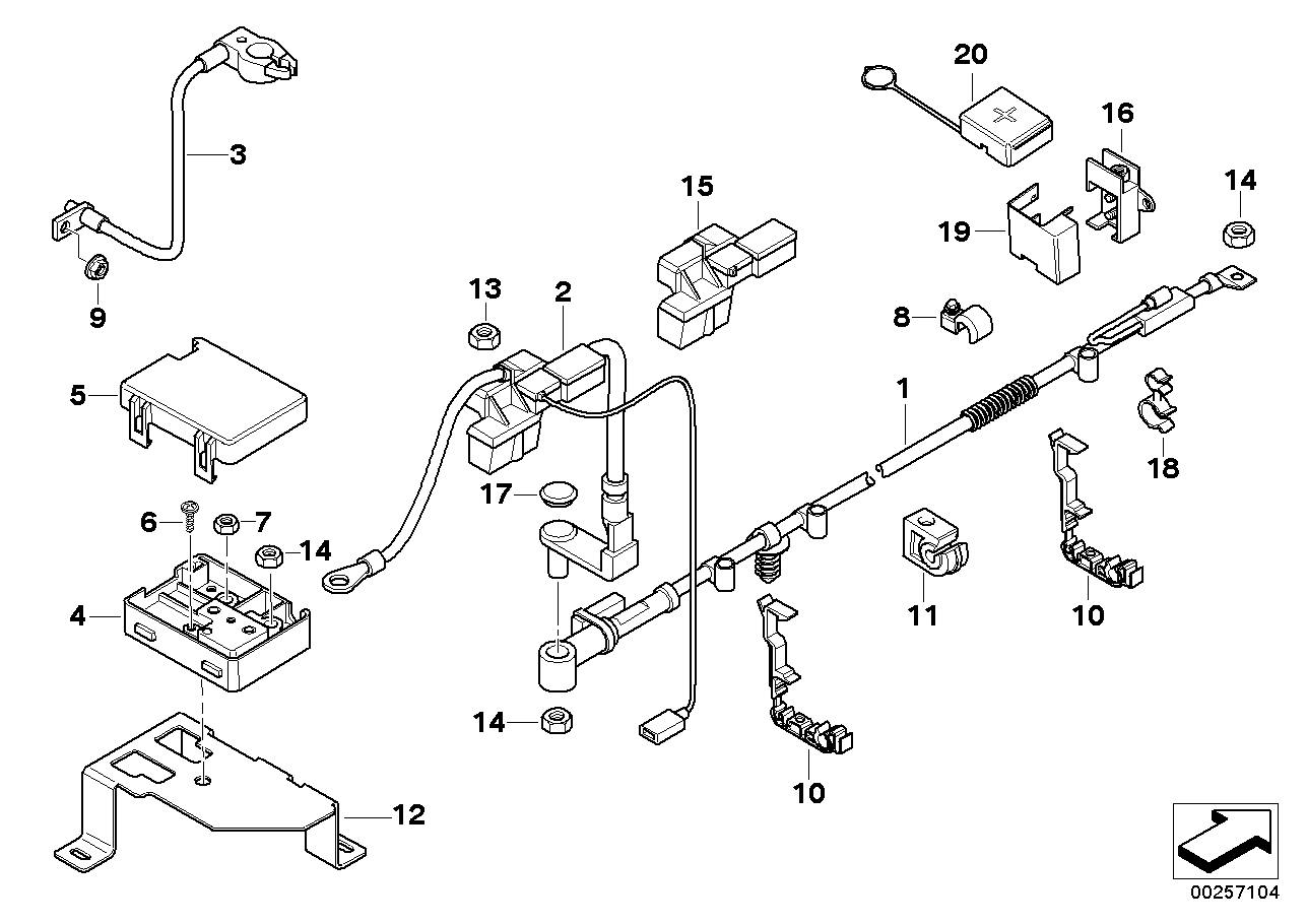 BMW 61136916499 Tubing Support