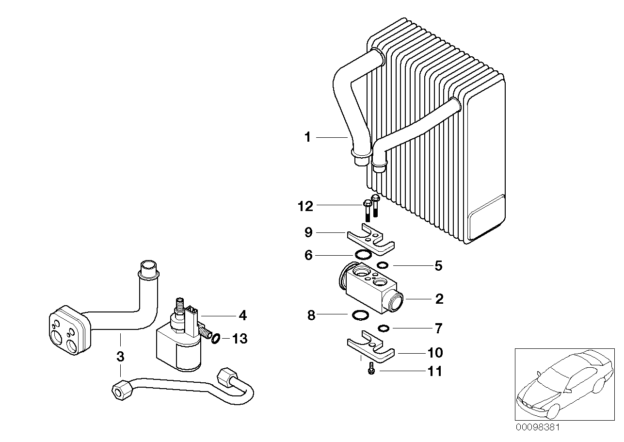 BMW 64106907744 Evaporator