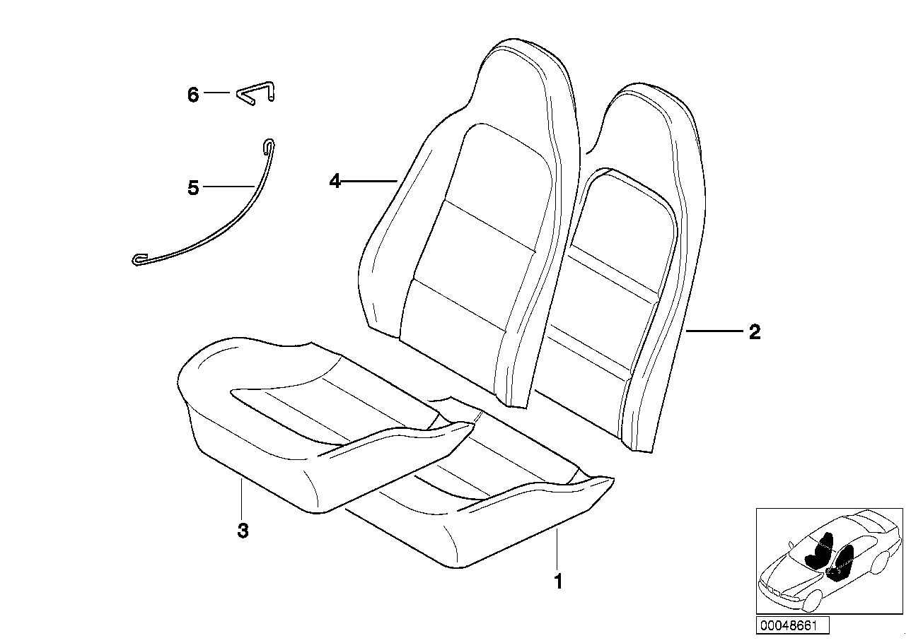 BMW 52107035374 Seat Cover, Leather