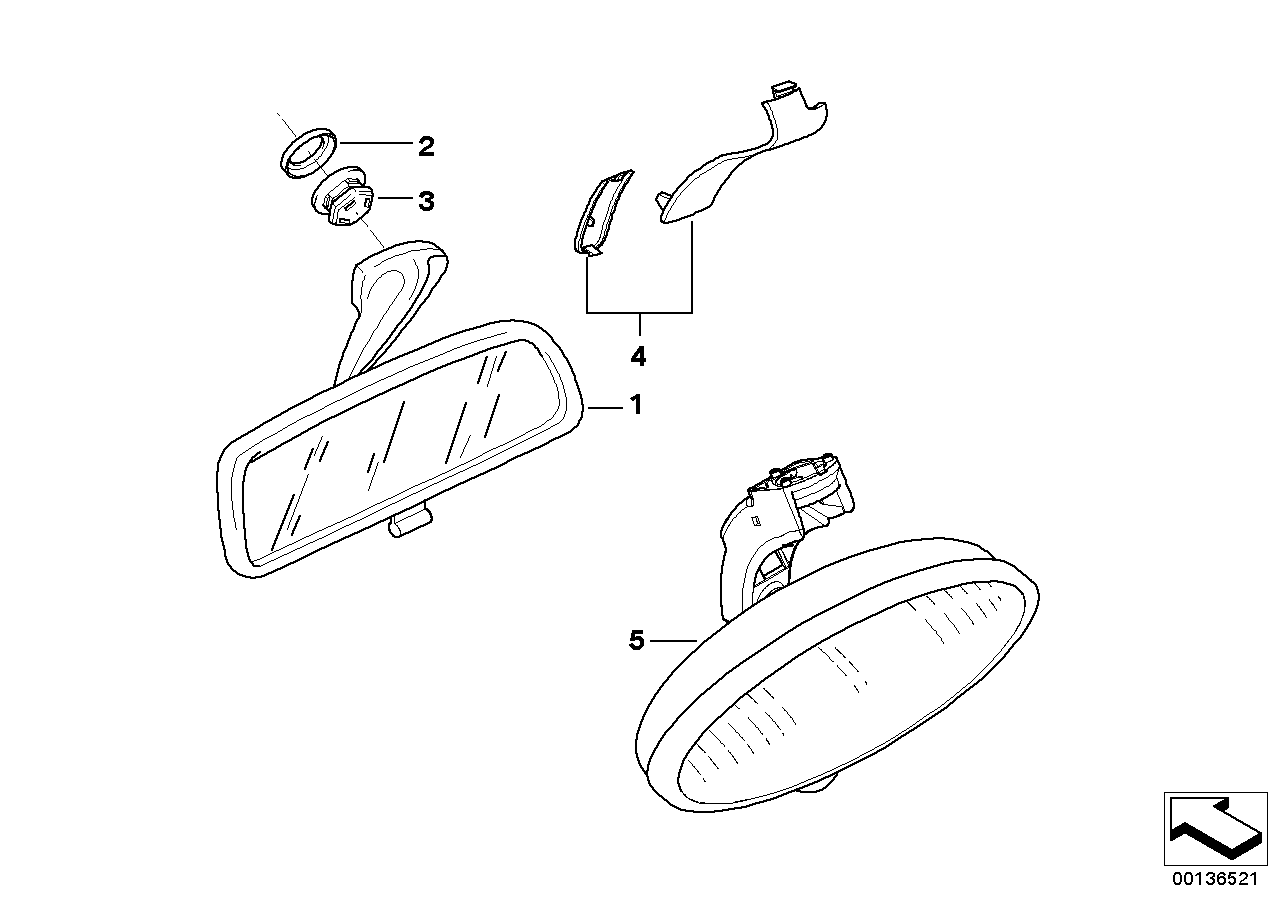 BMW 51167894729 Interior Mirror Ec