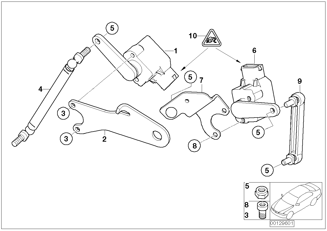 BMW 37146763523 Bracket, Level Sensor, Left