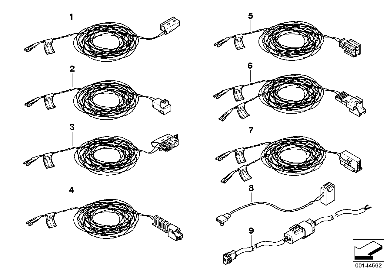 BMW 61116939938 Repair.Cable For Passengine.Airbag And Ctrl Unit