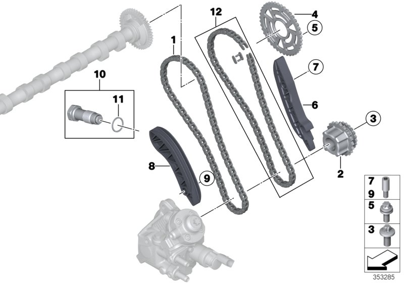 BMW 11318578943 Repair Kit, Timing Chain