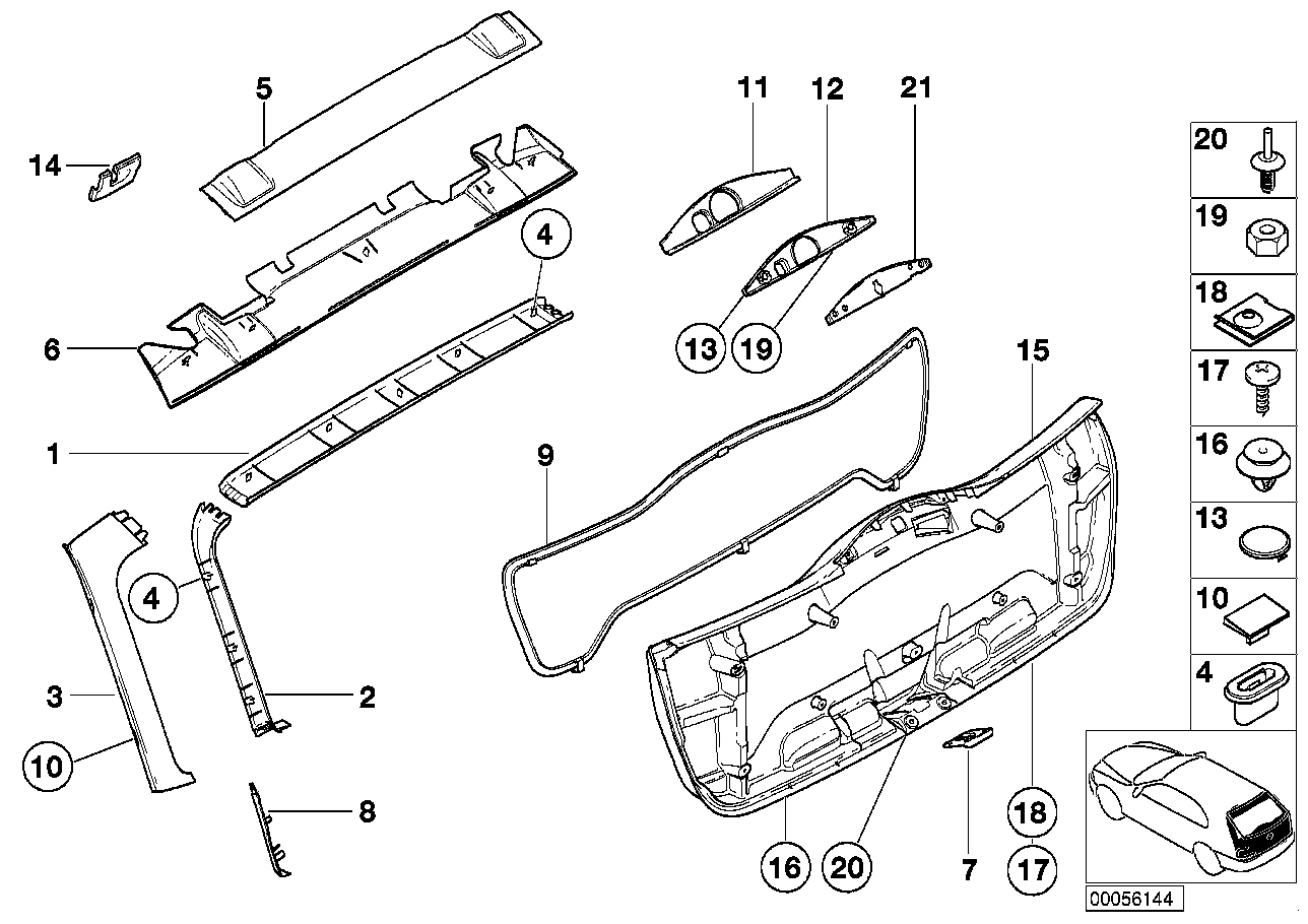 BMW 51498251319 Clip