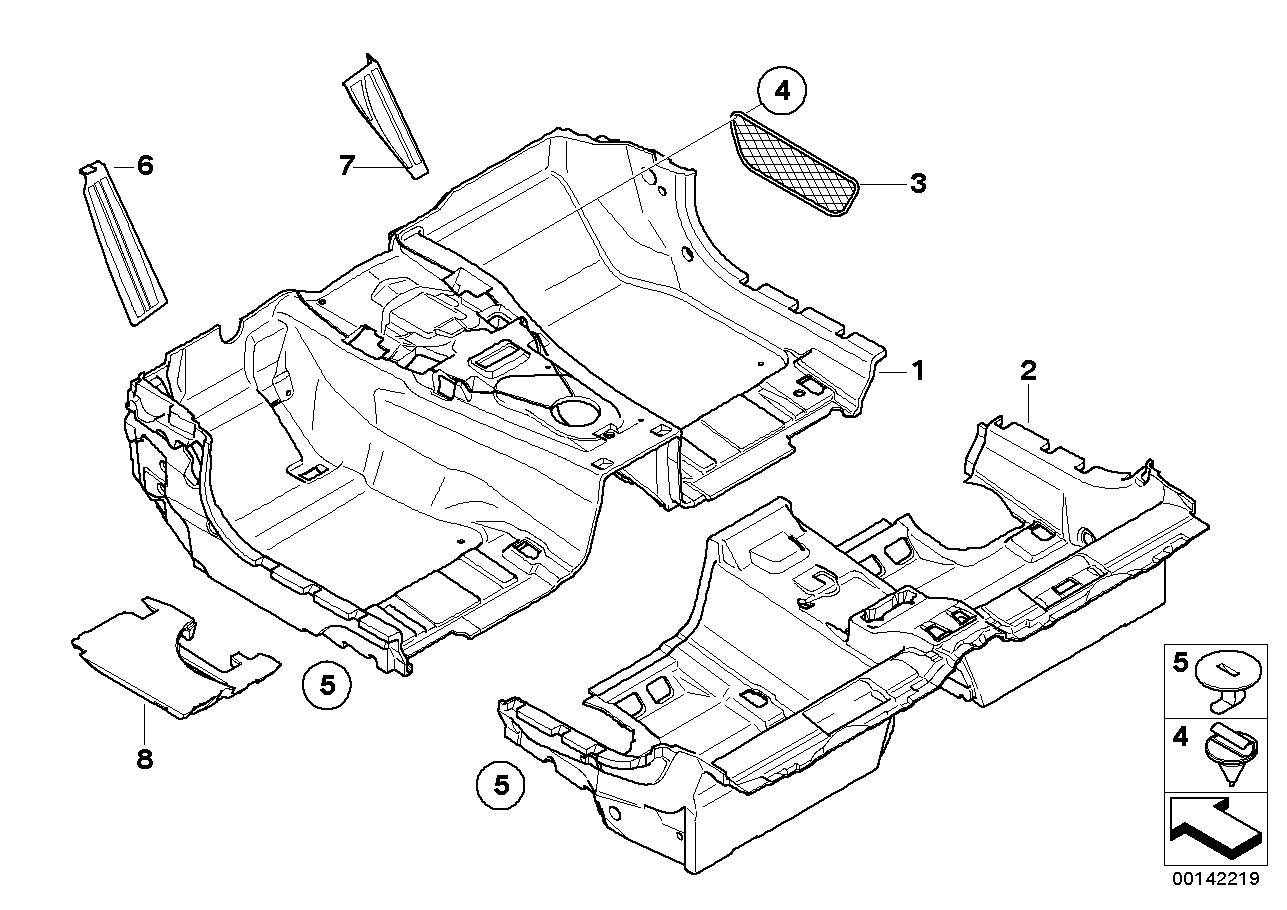 BMW 51477898278 Floor Trim, Front