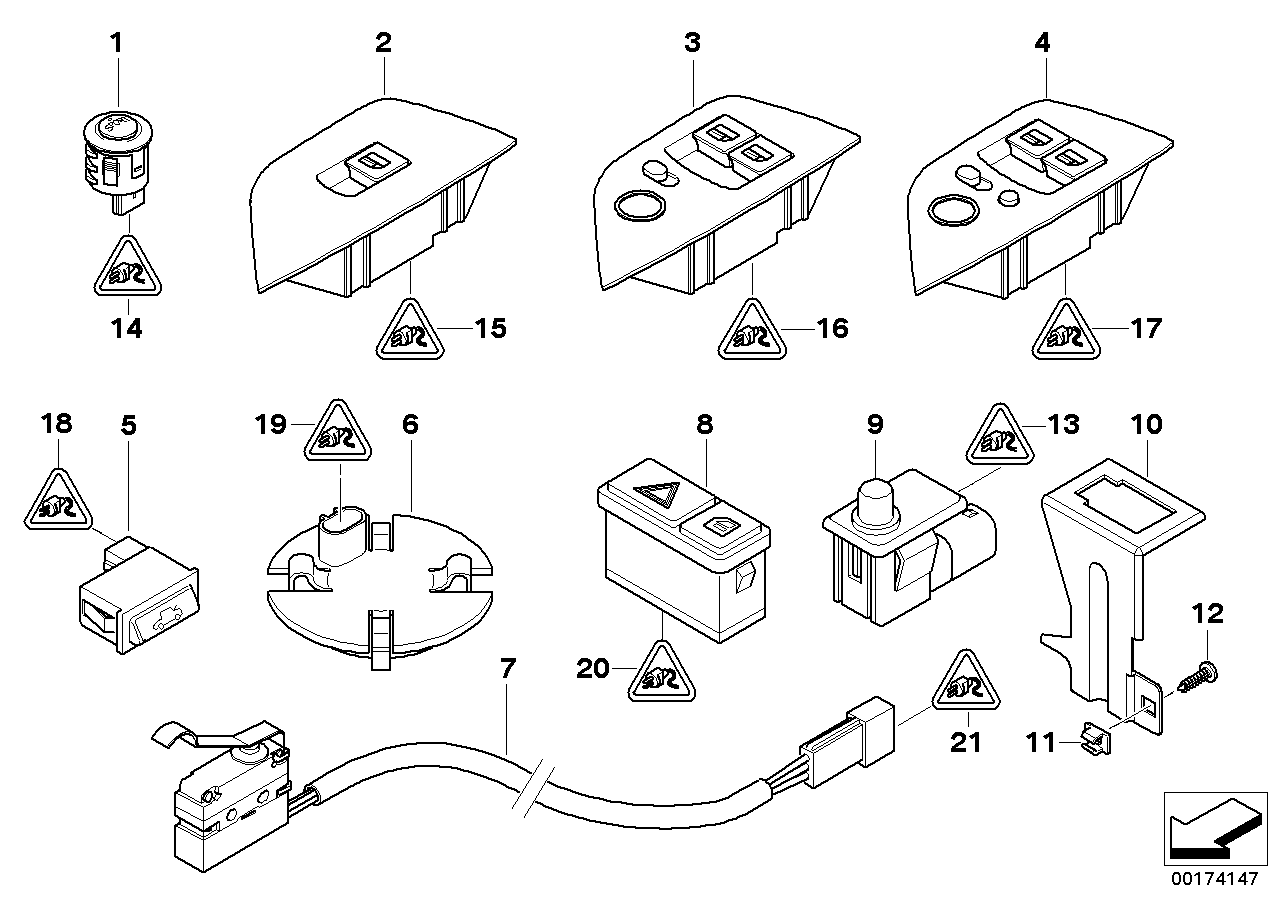 BMW 61316916426 Microswitch