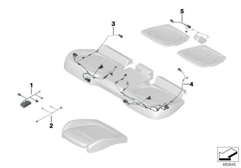 BMW 61129339304 Wiring Set Seat, Passenger'S Side