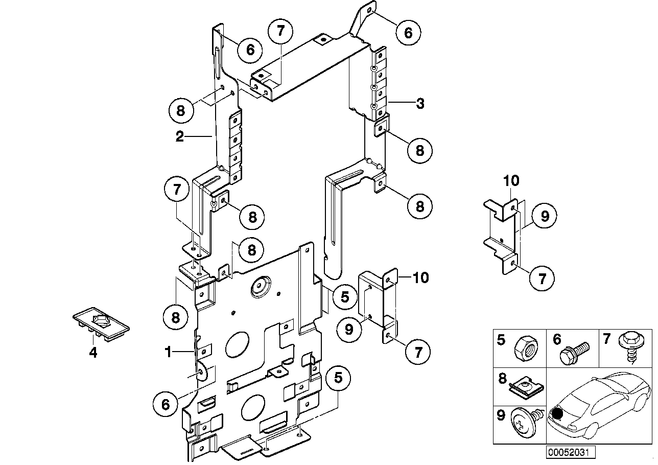 BMW 65128385988 Bracket Cd-Changer