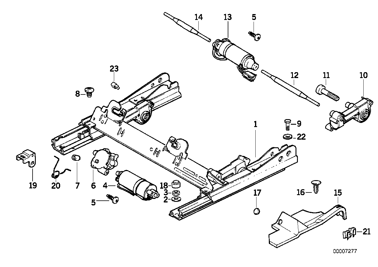 BMW 52108157465 Gearbox, Seat Tilt Adjustment