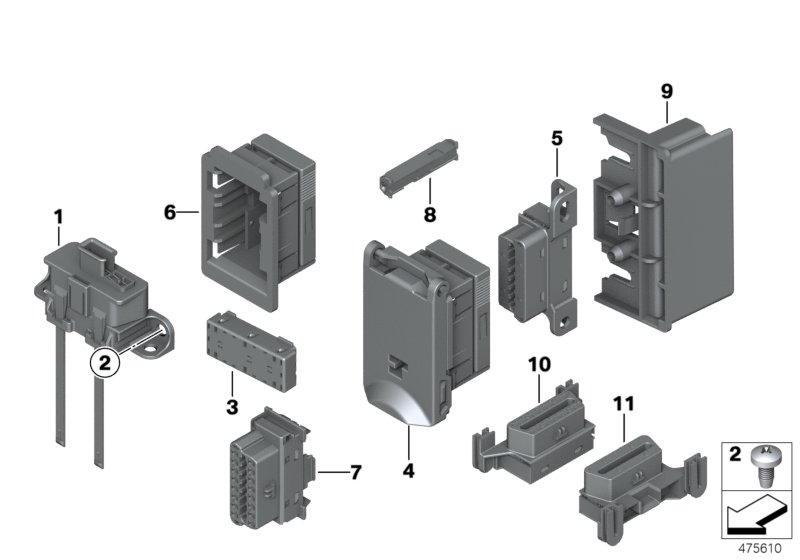 BMW 61139129330 ADAPTER, 3-WAY, GRAY