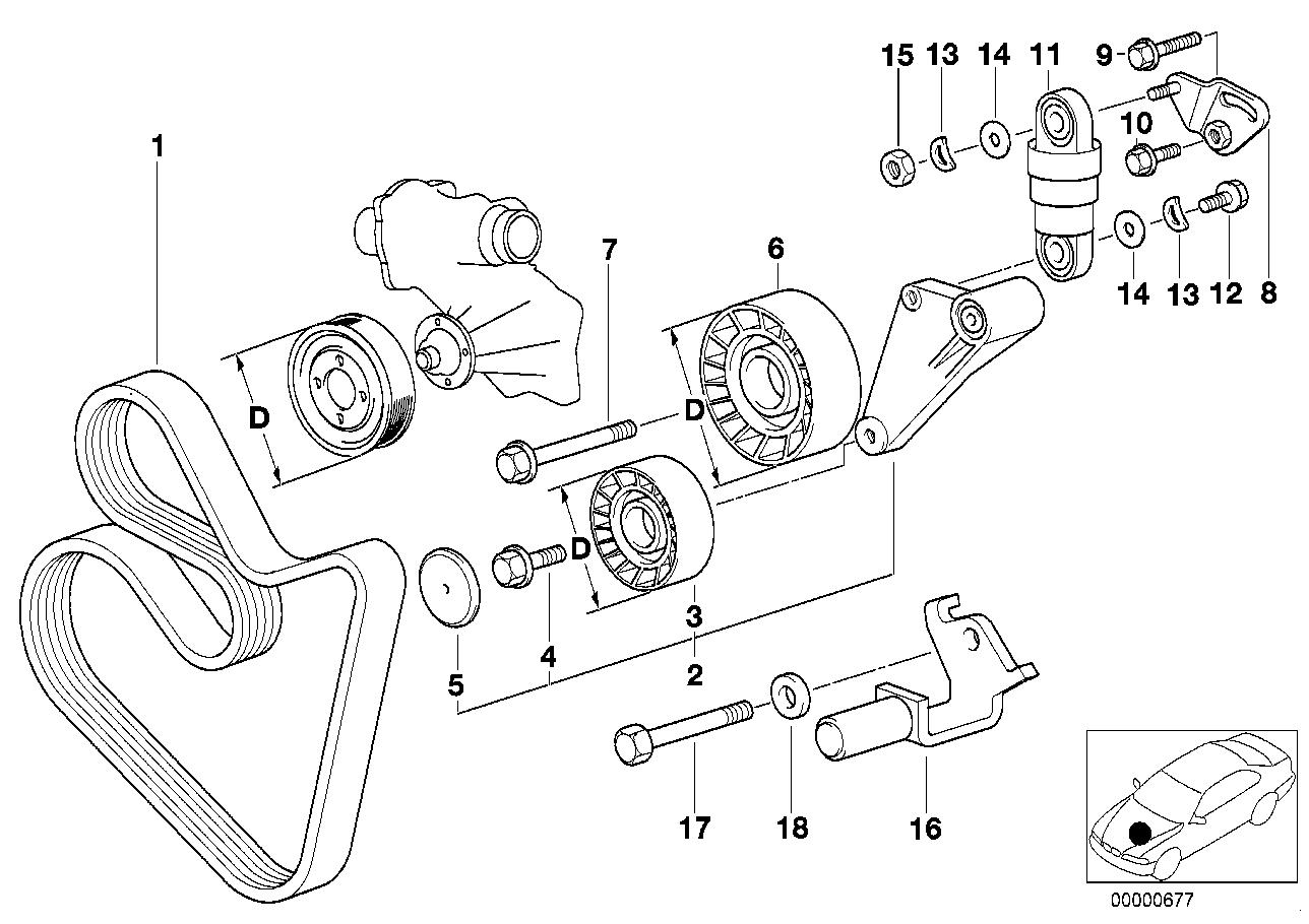 BMW 07119913000 Hex Bolt With Washer