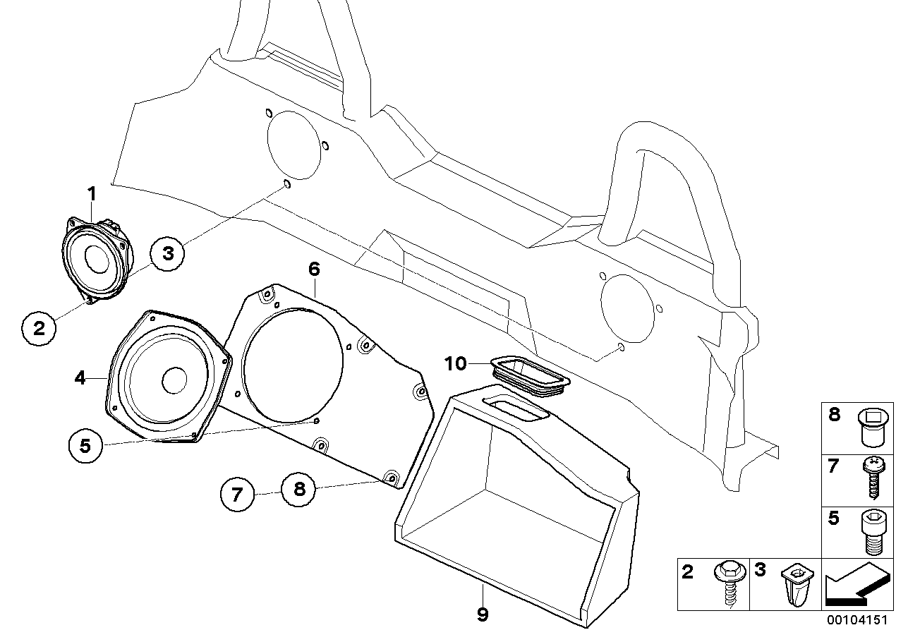 BMW 65126915840 Woofer