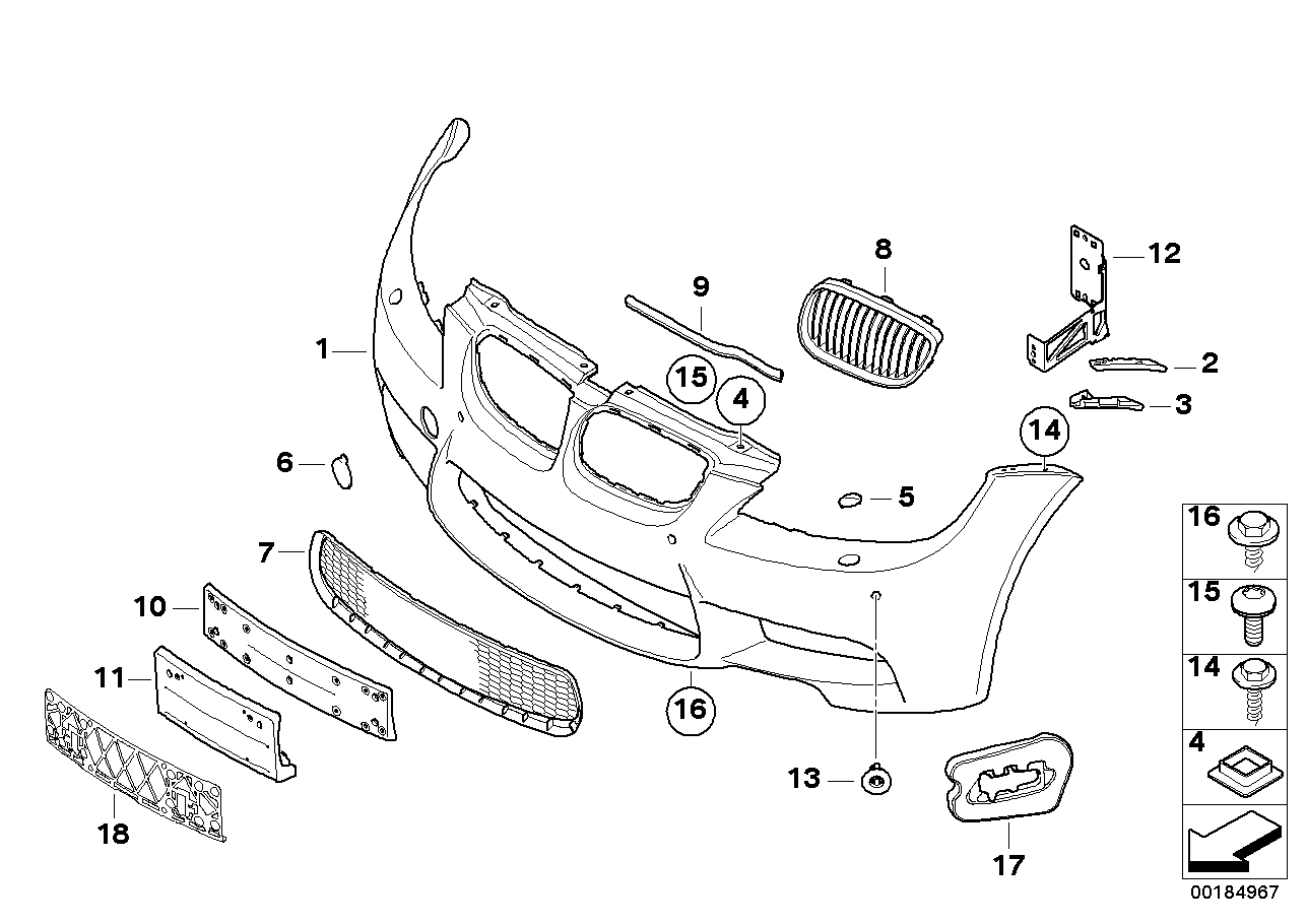 BMW 51110432249 Set, Mounts, Pdc Sensor, Front