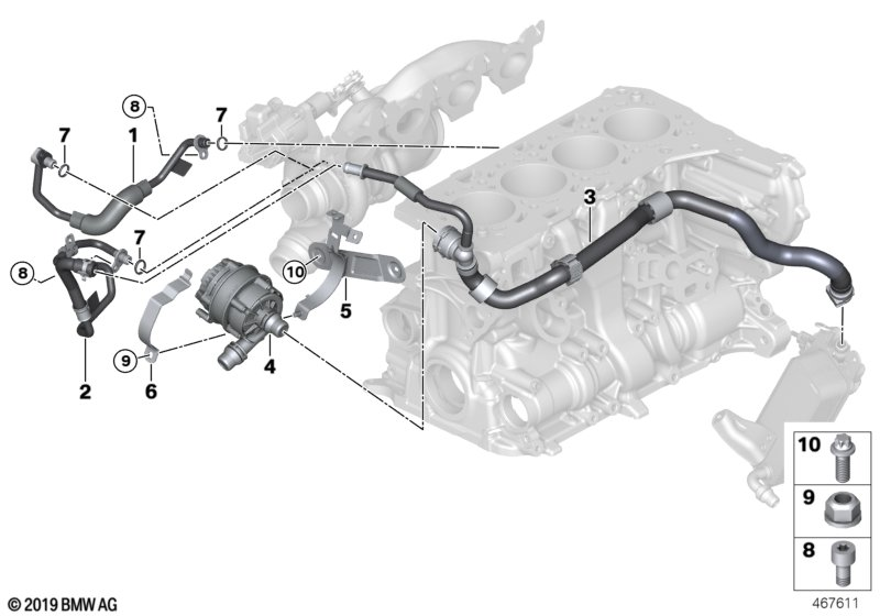 BMW 11538673023 Coolant Line, Return From Turbocharger