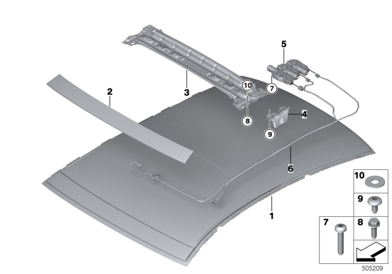 BMW 54108495831 COVER, ROLLER TYPE