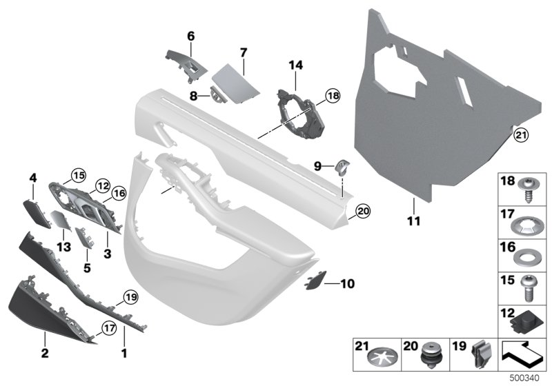 BMW 51427951214 RIGHT SUN BLIND COVER