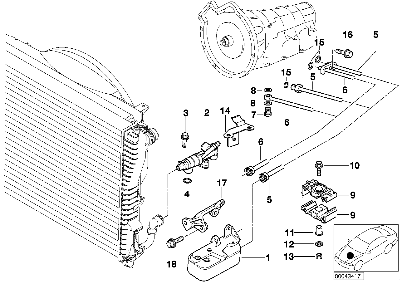 BMW 17201712048 Bracket, Heat Exchanger