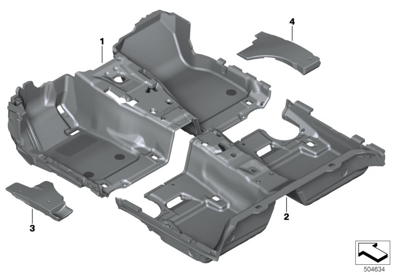 BMW 51477483082 FLOOR COVERING REAR