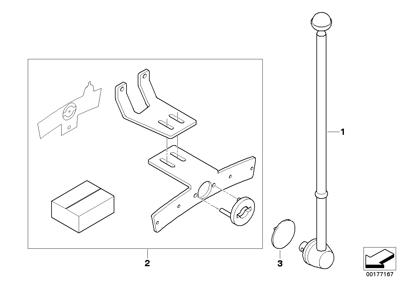 BMW 72607851083 MOUNTING HARDWARE, FLAG STAF