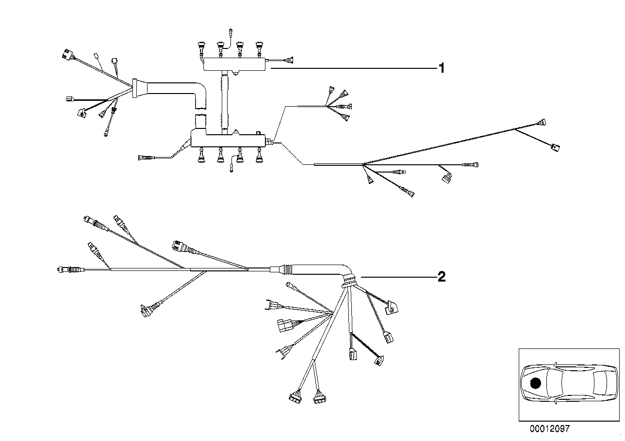 BMW 12511438902 Engine Wiring Harness, Engine Module