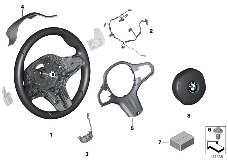 BMW 32307855724 AIRBAG MODULE, DRIVER'S SIDE