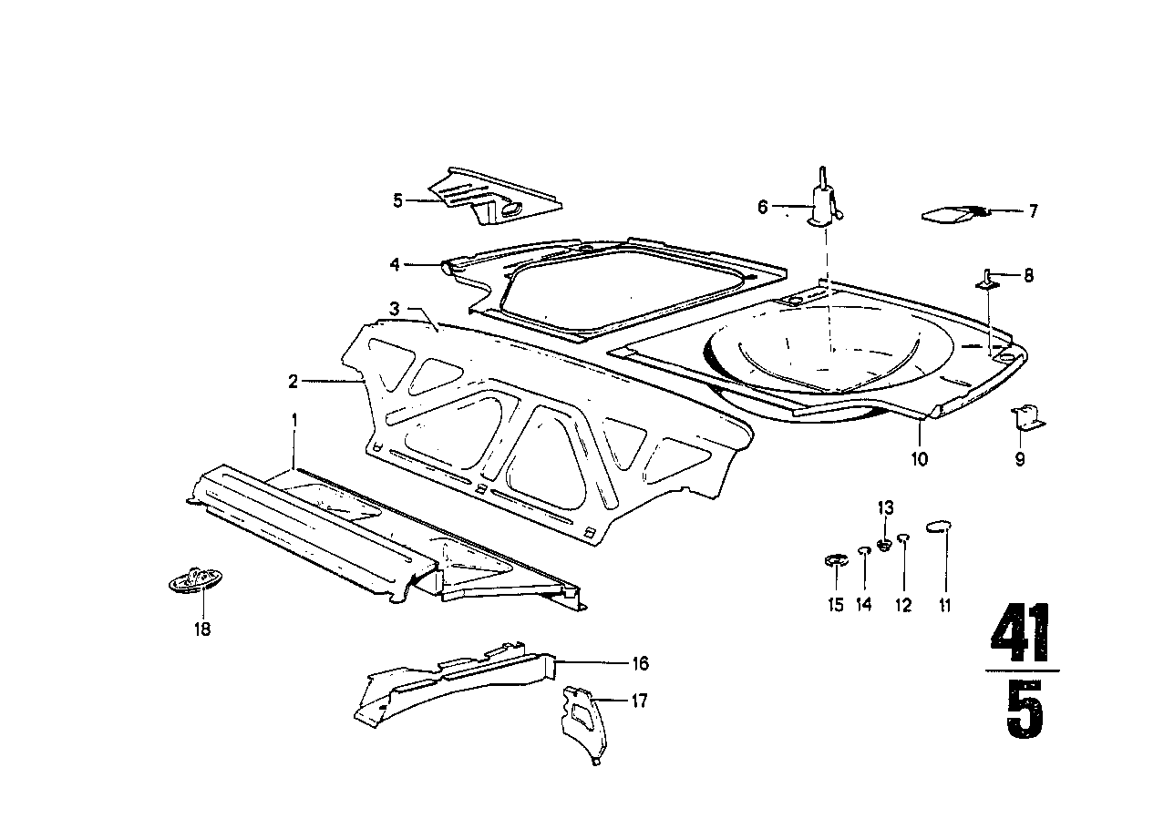 BMW 41125703166 Trunk Floor