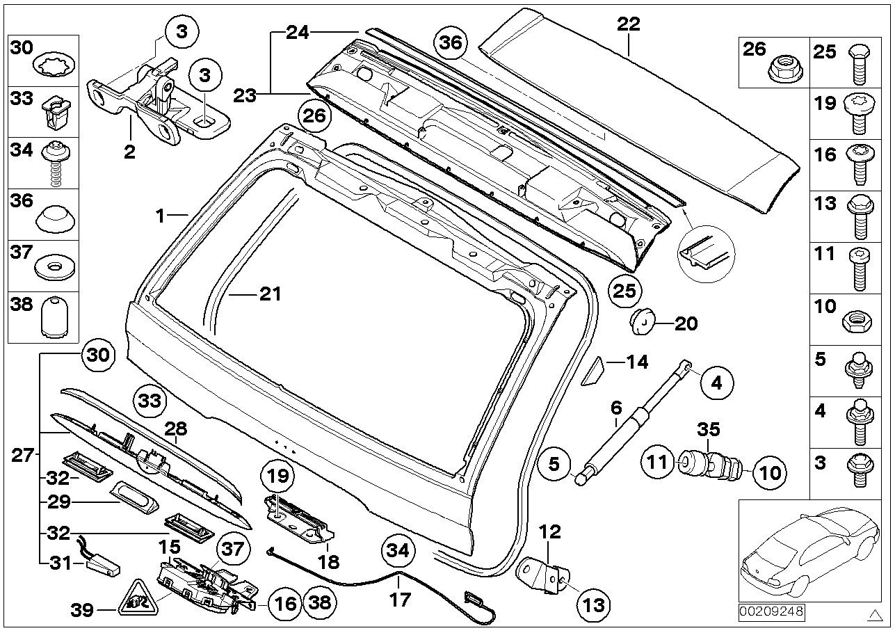 BMW 51218153573 Torx-Countersunk Screw