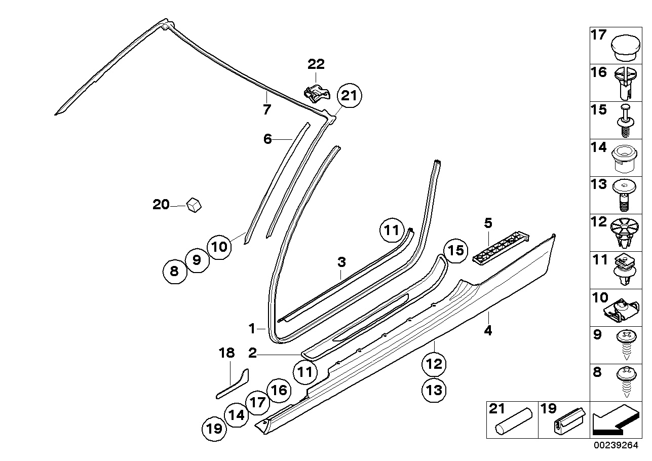 BMW 07146965447 Spacer Clip