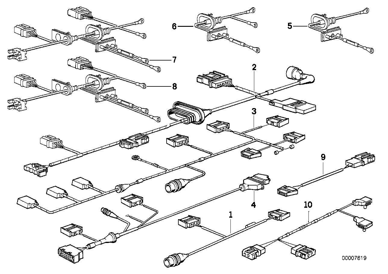 BMW 61108366738 Wiring, Driver'S And Passenger'S Airbag