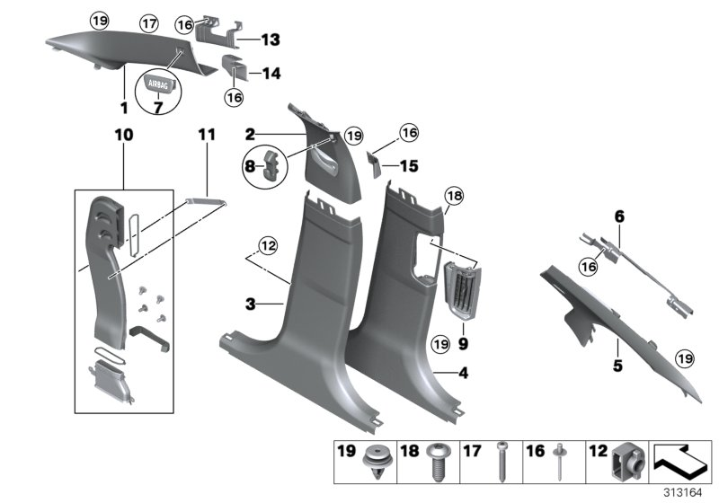 BMW 51437325367 REPAIR KIT, AIR DUCT