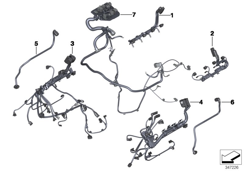 BMW 12517843329 Wiring.Harness,Motor, Sensorsystem, Module