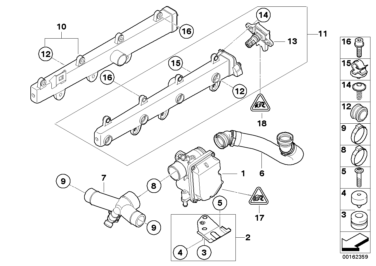 BMW 13417838256 Bracket Idle Adjuster