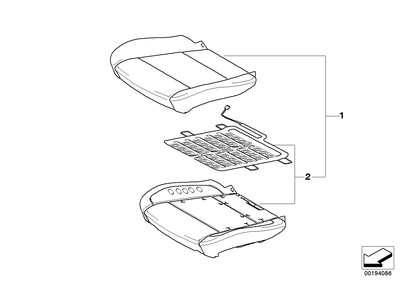 BMW 52107247501 Basic Seat Upholstery