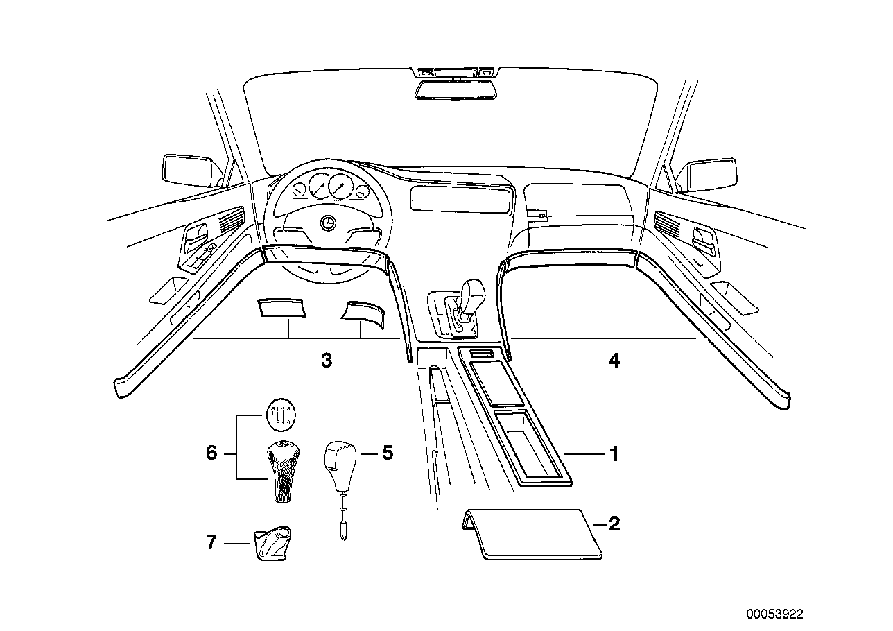 BMW 25162277572 Wooden Selector Lever Handle