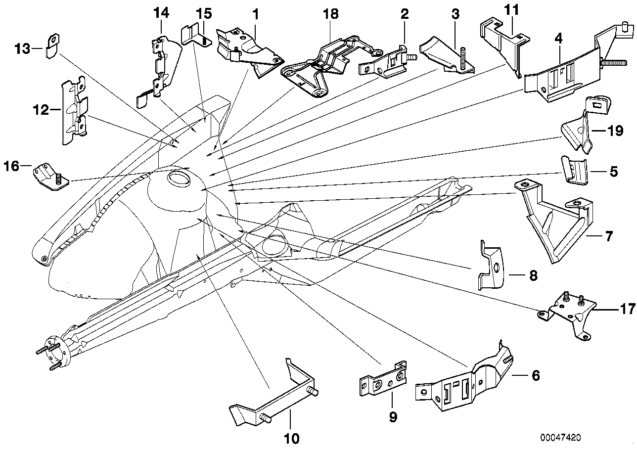 BMW 41148407753 Bracket Fuse Carrier