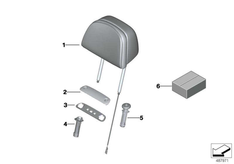 BMW 52107435028 COVER, HEAD RESTRAINT, COMFO