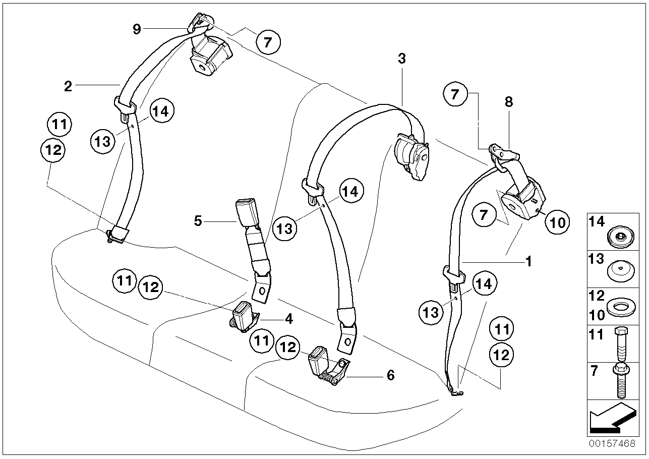 BMW 72117030504 Oval-Head Screw W/ Painted Tapping Point